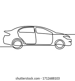 one line continuous drawing car ciaz