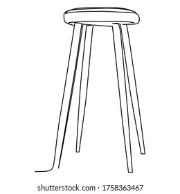 una línea dibujando continuamente una silla