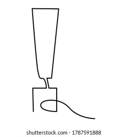 one line continuous drawing exclamation mark