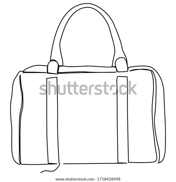 One Line Continuous Drawing Fashion Handbag Stock Vector (Royalty Free ...