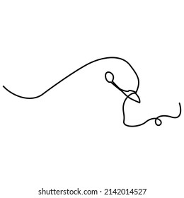 one line continuous drawing of head bird