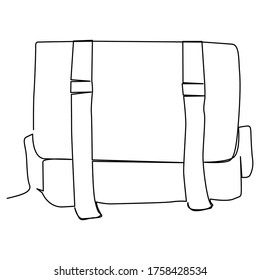 bolsa de cuero de dibujo continuo de una línea
