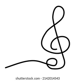 dibujo continuo de una línea de nota musical melódica