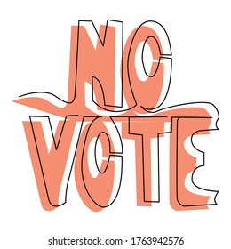 one line continuous drawing no vote