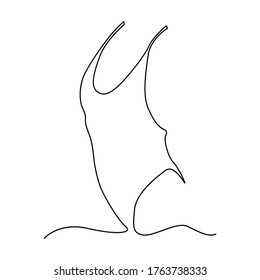 one line continuous drawing swimsuit