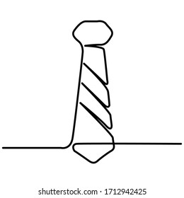 one line continuous drawing tie