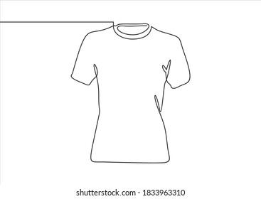 one line continuous drawing tshirt