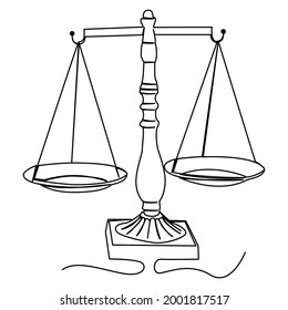 one line continuous drawing weight gold scale