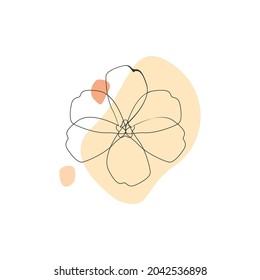 Una línea continua de flor