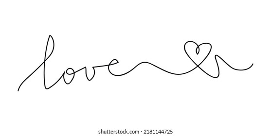 One Line Continuous Lettering Vector Hand Stock Vector (Royalty Free ...