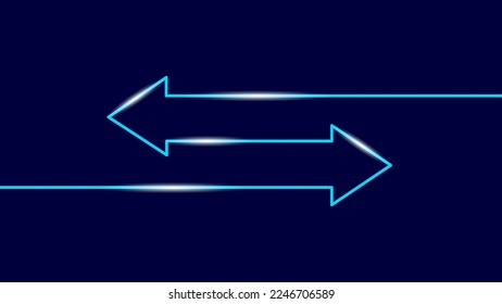 One line continuous money exchange arrows symbol concept. Finance online banking finance system. Digital cyber currency pointer vector illustration
