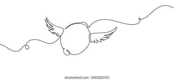 Ilustração vetorial isolada de contorno contínuo de uma linha.