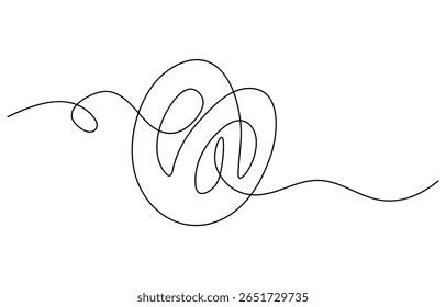 Um conceito de símbolo de padaria de pretzel contínuo de linha. Silhueta pão salgado ícone de lanche alemão. Digital branco linha única esboço desenho vetor ilustração