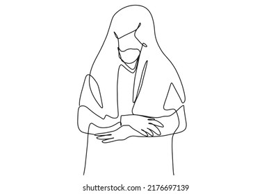 one line continuous line Ramadan Kareem and Eid Mubarak greeting cards vector illustration religion