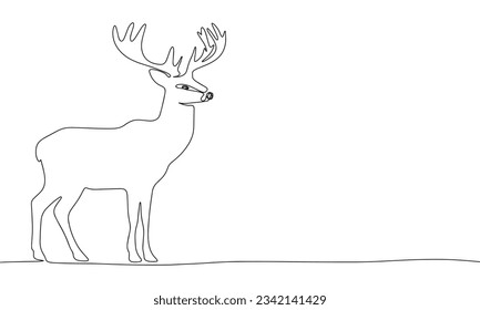 Deer Line Drawing Royalty Free Stock SVG Vector and Clip Art