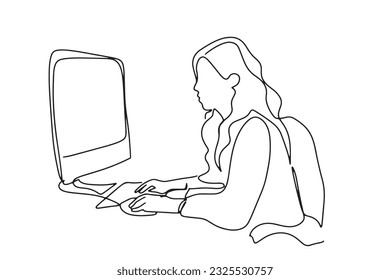 línea continua de una línea

Mujeres jóvenes, estudiantes mujeres que usan cuadernos en el trabajo, sentadas, trabajando, negocios y estudiando.

ilustración de mano vectorial