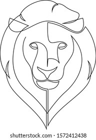 950 One line lion Images, Stock Photos & Vectors | Shutterstock