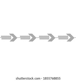 One Line Design . Vector Arrow Background.Abstract Geometrical illustration.