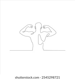 one line draw body gym