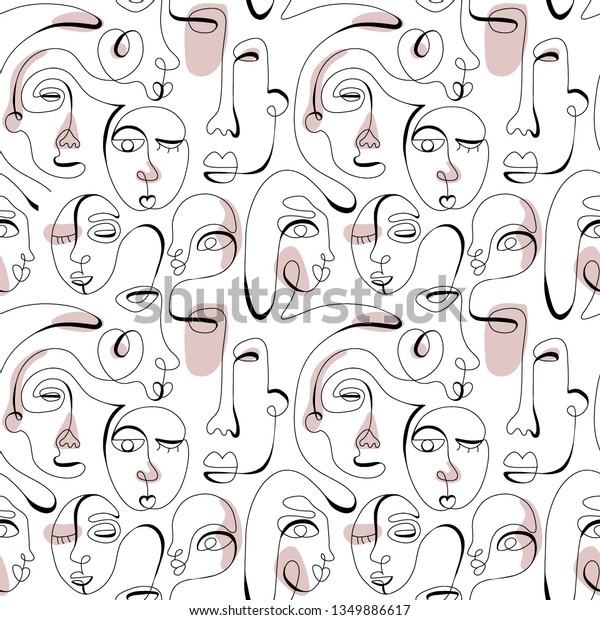 Drawing Line Drawing Abstract Face Art