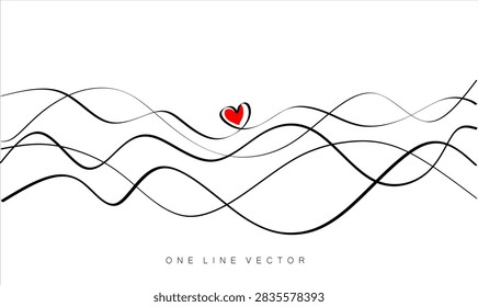 One line drawing abstract