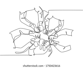 Un plano de línea de las manos del brazo con los pulgares hacia arriba y el signo de gesto hacia abajo. Excelencia y mal peor concepto de símbolo de servicio. Ilustración gráfica de diseño de trazos de línea continua
