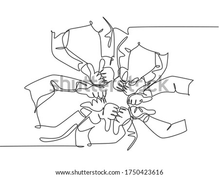 One line drawing of arm hands with thumbs up and thumbs down gesture sign. Good excellence and bad worst service symbol concept. Continuous line draw design graphic vector illustration
