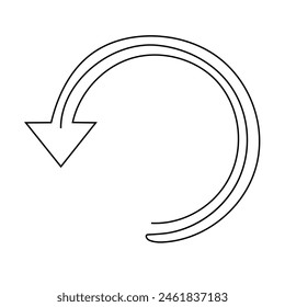 One line drawing of arrows Left and right linear arrows continuous line art illustration vector design