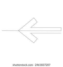 One line drawing of arrows Left and right linear arrows continuous line art illustration vector design