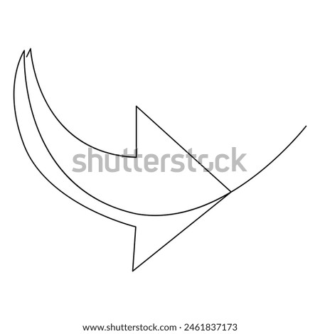 One line drawing of arrows Left and right linear arrows continuous line art illustration vector design