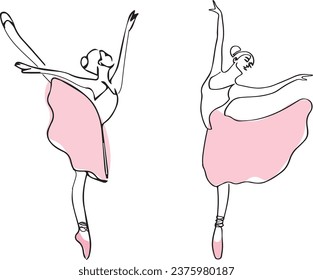 dibujo de una línea de bailarina