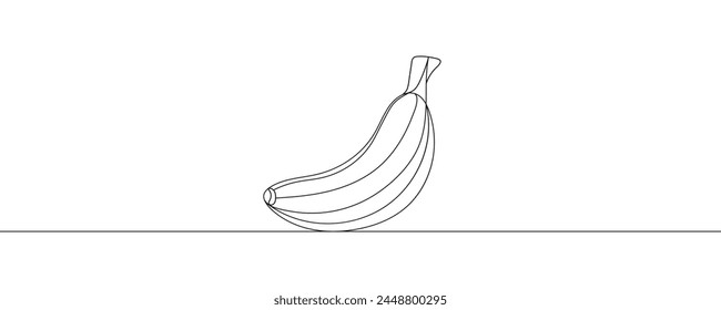 one line drawing of a banana. Banana fruit. Vector. Illustration