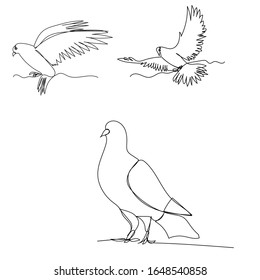 one line drawing of a bird flying