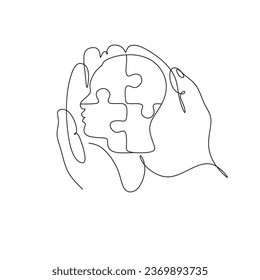 One line drawing. Business model, the best solution to problems.