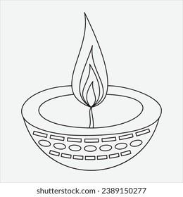 Ilustración de arte vectorial de candelabro de una línea