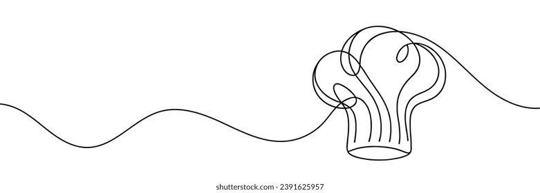 un dibujo de un sombrero de chef aislado. Ilustración del vector