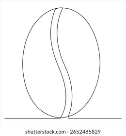One line drawing of Coffee Beans minimalist vector illustration