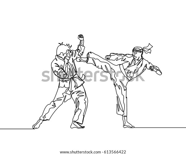 One Line Drawing Continuous Line Drawing Stock Vector Royalty Free 613566422