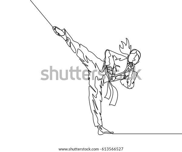 One Line Drawing Continuous Line Drawing Stock Vector Royalty Free 613566527