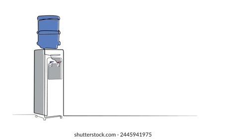 one line drawing of dispenser. drinking water dispenser vector line.cold and hot drinking water technology