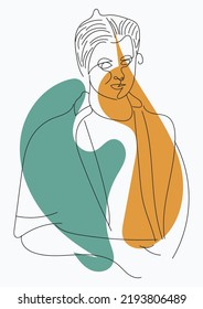 one line drawing of diverse group of standing people