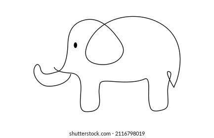 1,150 Elephant one line drawing Images, Stock Photos & Vectors ...