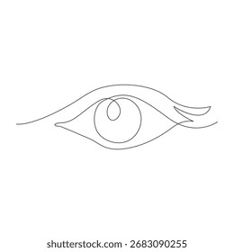 Eine Linie Zeichnung Auge Symbol, einzelne Linie Zeichnung Symbol, menschliche Linie Kunst Augen.