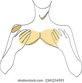 Cara de dibujo de una línea. Retrato de mujer abstracta. Arte minimalista moderno. - Ilustración del vector