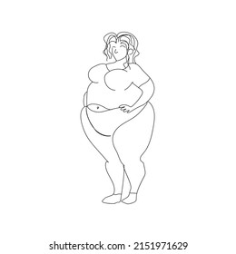 
One line drawing of a female body. Female figure Creative modern abstract line drawing. Vector minimalist design for wall art, print, postcard, poster.