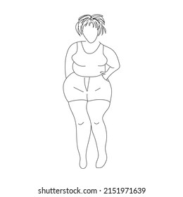 One Line Drawing Female Body Female Stock Vector (Royalty Free ...