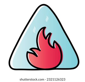 Un dibujo de línea del icono de atención al fuego.
Un plano de línea continua de un icono de alerta de llama.
