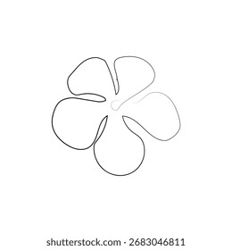 One line drawing of flower