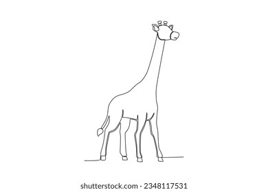 One line drawing of a Giraffe. Trendy continuous line vector design graphic illustration Vector Format
