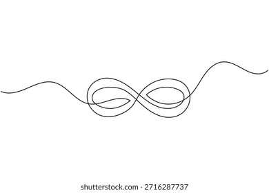 Dibujo de una línea del símbolo del infinito para el concepto de Bucle eterno